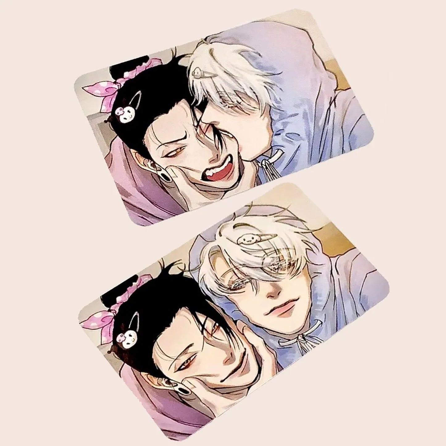Gojo and Geto Bite X Love Photocards | Jujutsu Kaisen JJK Fanart Gojo Satoru Geto Suguru