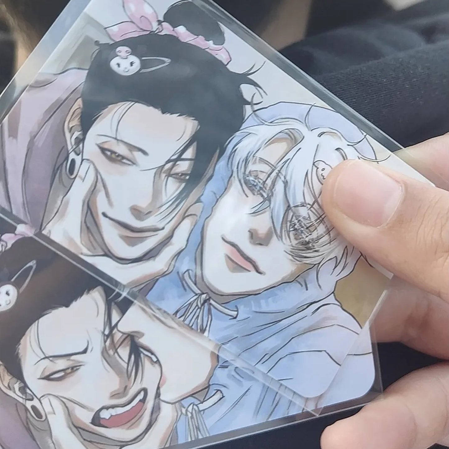 Gojo and Geto Bite X Love Photocards | Jujutsu Kaisen JJK Fanart Gojo Satoru Geto Suguru