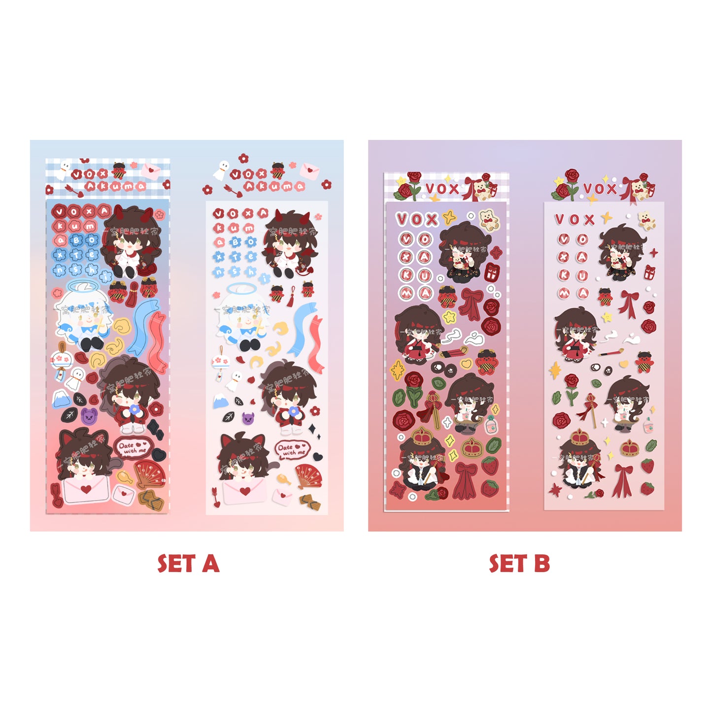 Chibi Luxiem & Shoto stickers set | NIJISANJI EN Vox Mysta Ike Luca Shu Vtuber