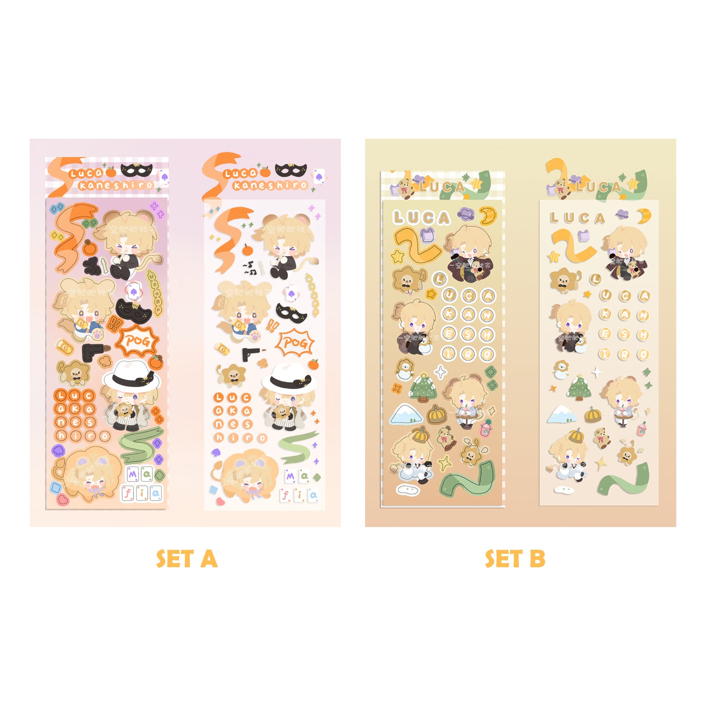 Chibi Luxiem & Shoto stickers set | NIJISANJI EN Vox Mysta Ike Luca Shu Vtuber