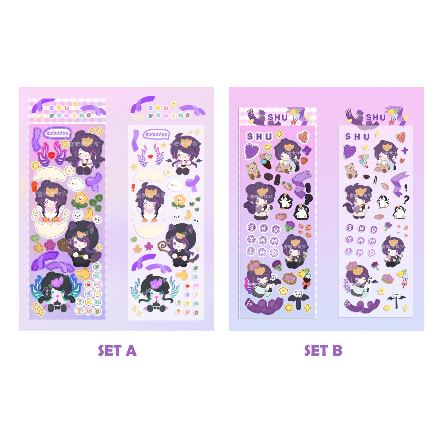 Chibi Luxiem & Shoto stickers set | NIJISANJI EN Vox Mysta Ike Luca Shu Vtuber