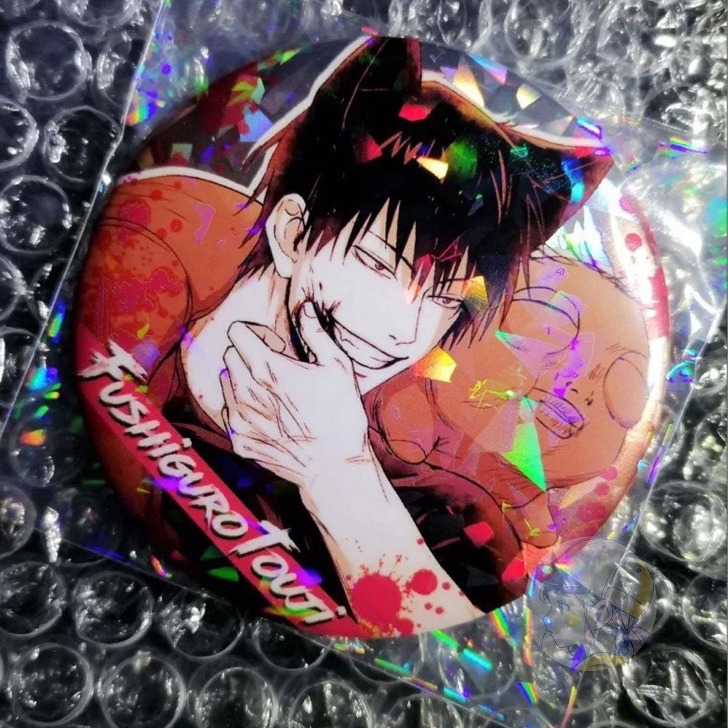 Jujutsu kaisen X Animal ears Button hologram pins set | JJK Satoru Suguru Toji