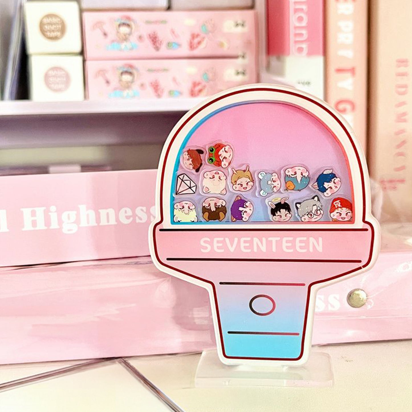 Seventeen carat shake shake lightstick stand | Acrylic caratbong light stick