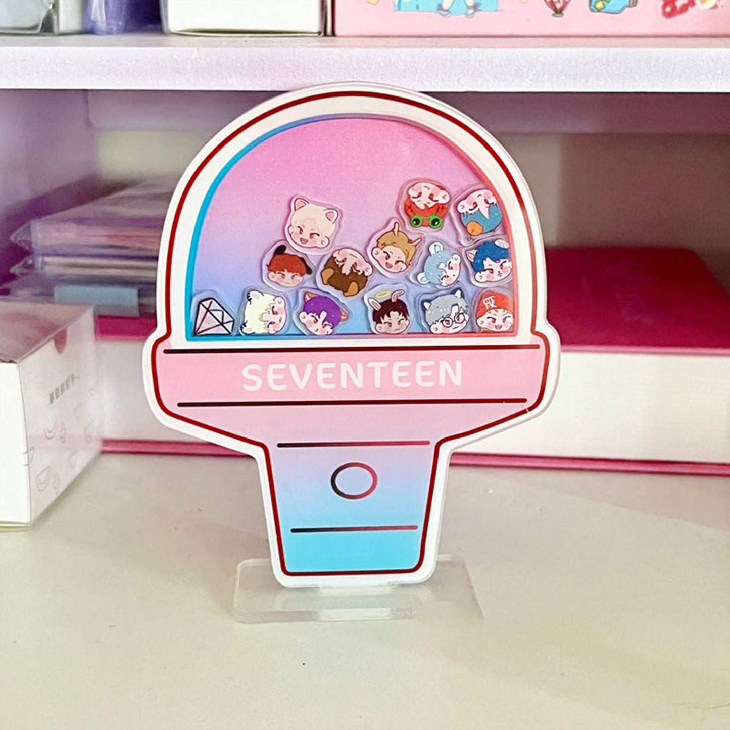 Seventeen carat shake shake lightstick stand | Acrylic caratbong light stick