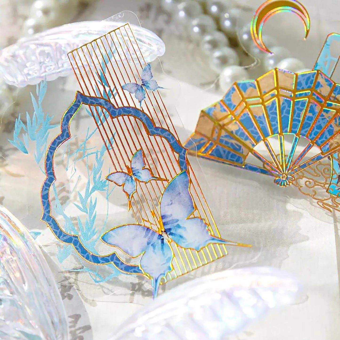Chinese Style Stickers | Goldfoil Adhesive Deco Sticker