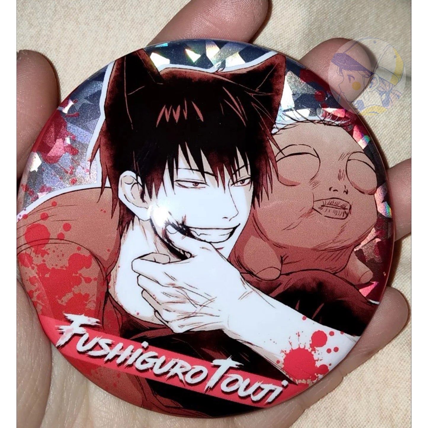 Jujutsu kaisen X Animal ears Button hologram pins set | JJK Satoru Suguru Toji