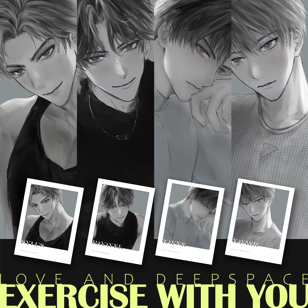 Love and Deepspace Gym Outfit Cards | Men's Workout LAD Inspired Xavier Zayne Rafayel Sylus Photocard