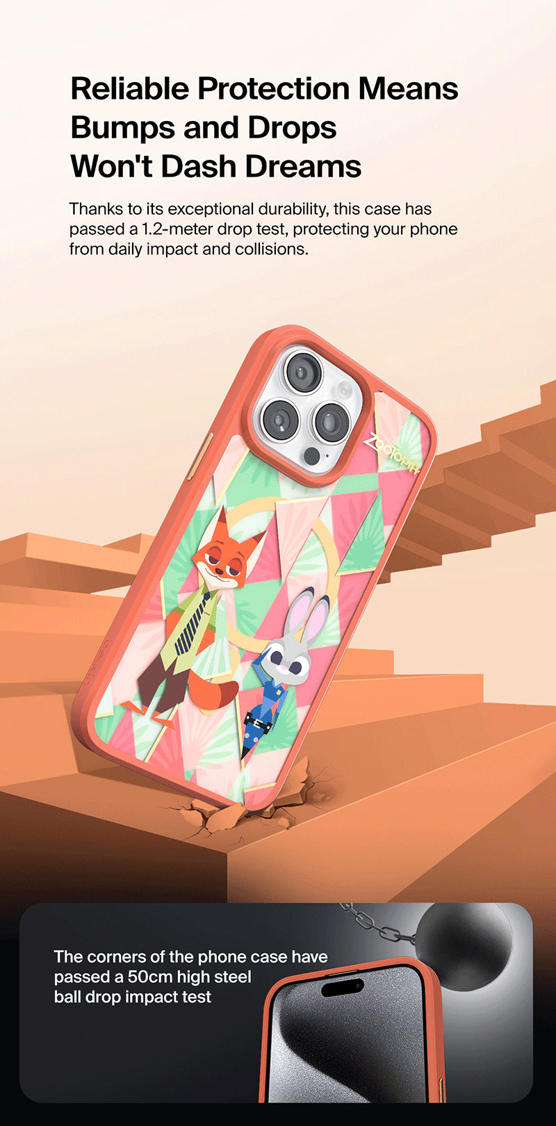 Disney Zootopia Judy and Nick iPhone 15 & 16 Pro/Pro Max Magnetic Phone Case